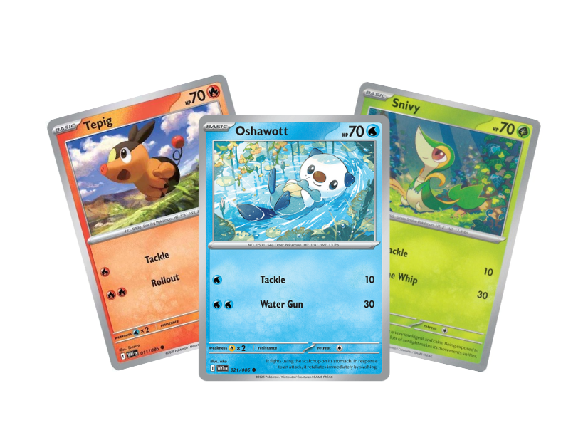 Snivy/Tepig/Oshawott Promo set [WHT/BLK EN 001/011/021]