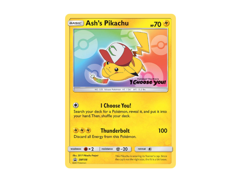 Ash's Pikachu - SM108 - Promo